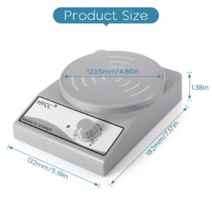 HYCC Laboratory Magnetic Stirrer with Magnetic Stirring bar and Stirring bar Retriever, 3000 RPM, max. Capacity: 3000ml