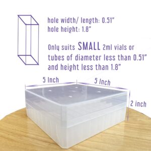 LLERRA 2 ML Cryovial Storage Box Holds 81 Cryo Tubes, Rack