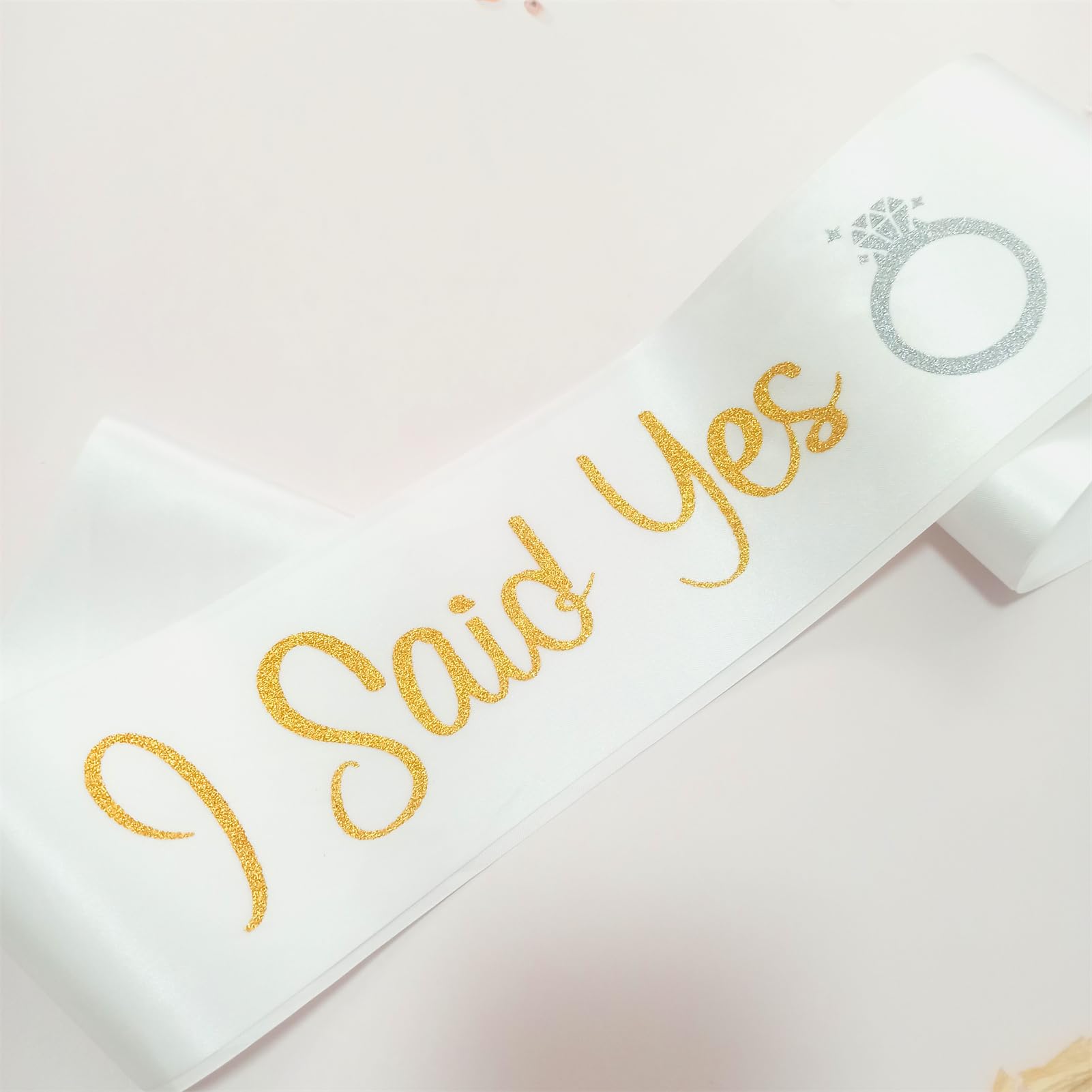 Magnusson's Garden I Said Yes Sash for Future Mrs, Engagement Proposal Party Wedding Announcement, Bachelorette Bridal Shower Sash for Bride to Be