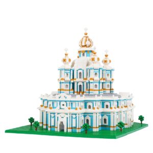 geniteen micro mini blocks smolny cathedral model building blocks set architecture model mini building blocks gifts for adult