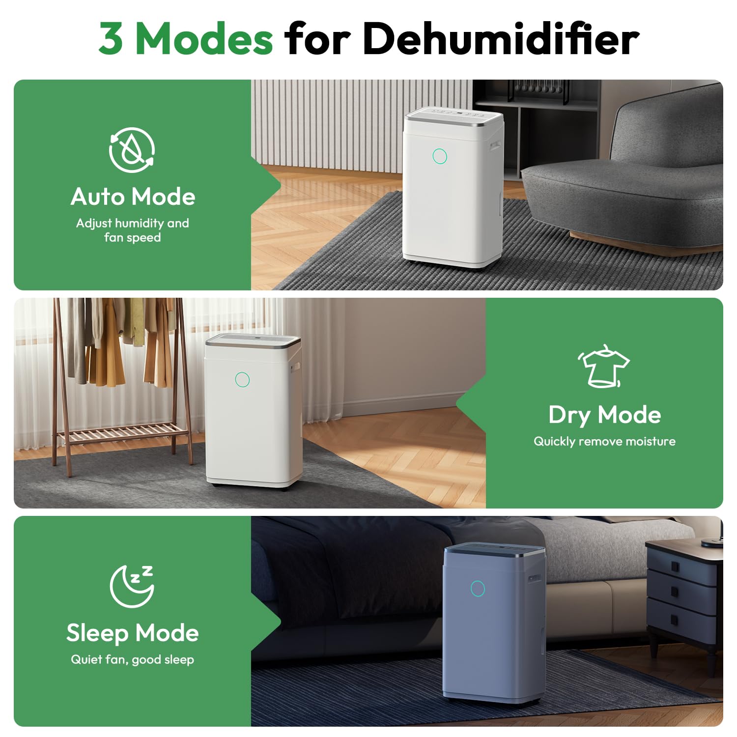 HUMILABS Dehumidifier for Basement 1.7 Gallon Tank, 50 Pint 4500 Sq.Ft Home Dehumidifiers with Drain Hose,Quiet Sleep Mode, Auto Shut Off,Humidity Display,Auto Defrost