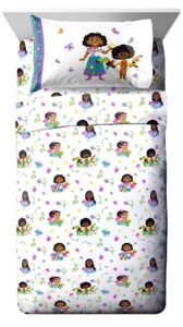 jay franco disney encanto sister magic twin sheet set - 3 piece set super soft and cozy kid’s bedding - fade resistant microfiber sheets (official disney product)