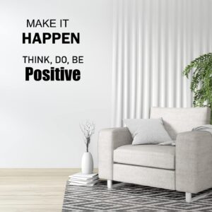 10 PCS Inspirational Wall Stickers Decals Quotes, Large Motivational Positive Saying Wall Art Decor for Bedroom, Living Black