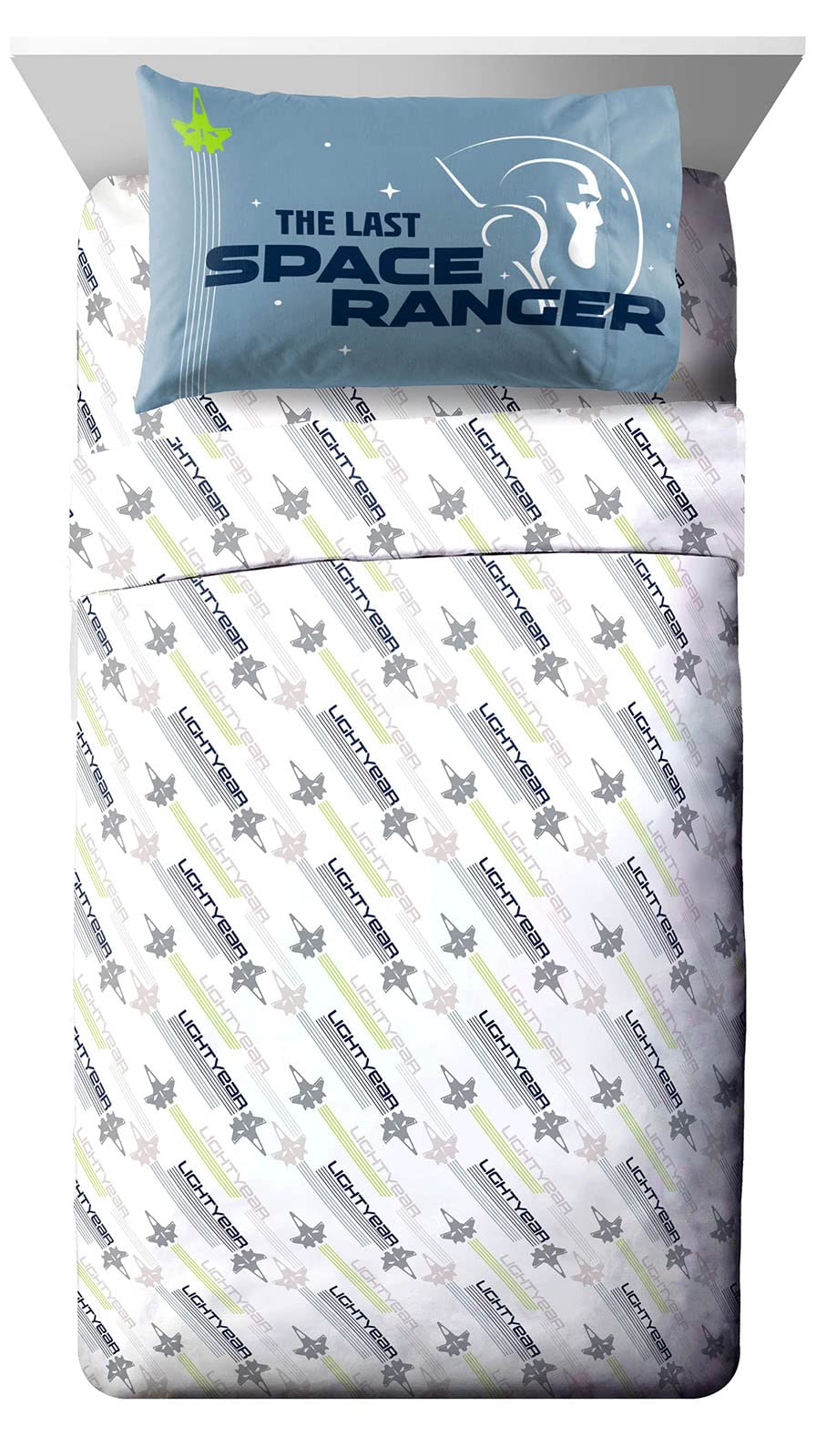 Jay Franco Disney Pixar Lightyear Ready to Go Twin Size Sheet Set - 3 Piece Set Super Soft and Cozy Kid’s Bedding Featuring Buzz - Fade Resistant Microfiber Sheets (Official Disney Pixar Product)