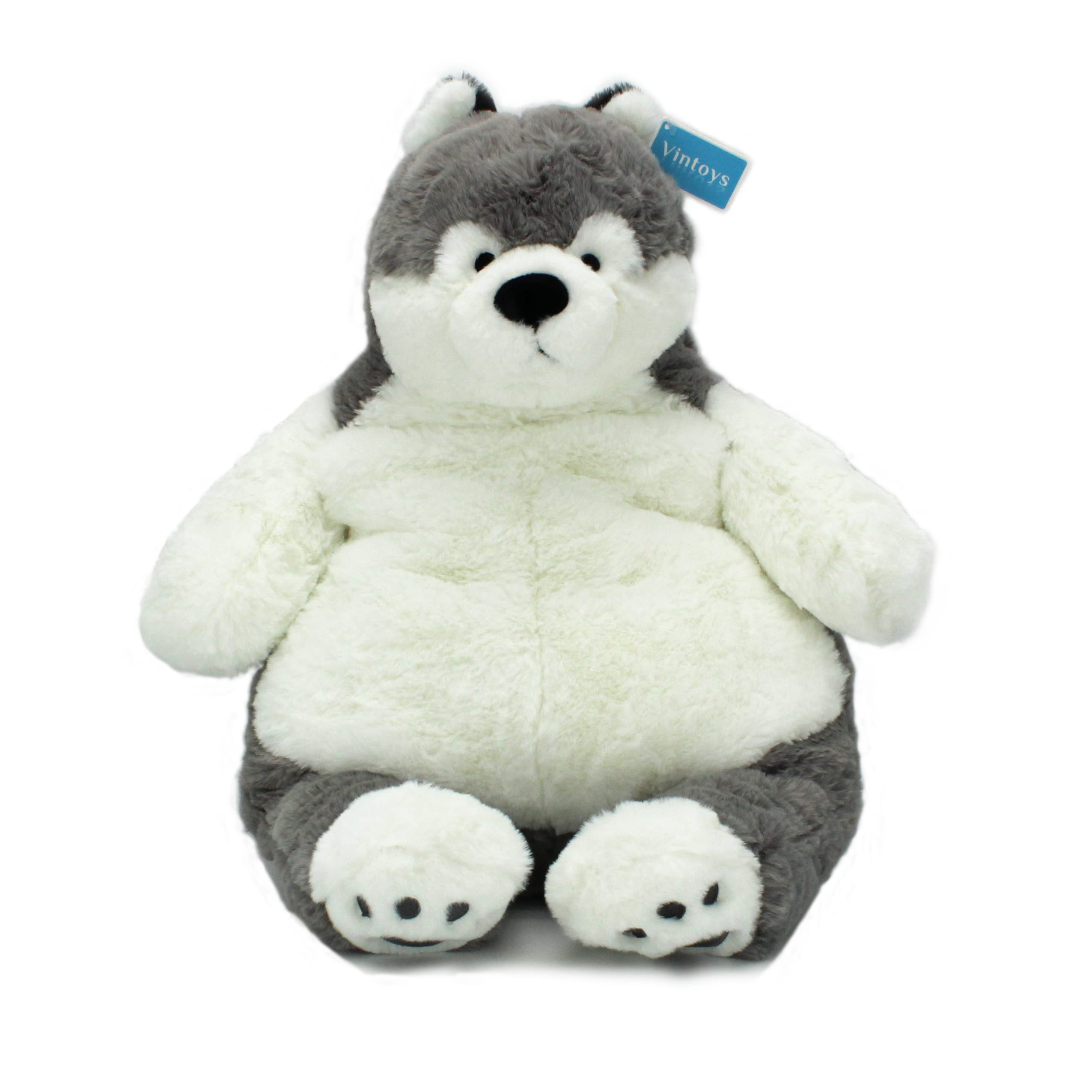 Vintoys Siberian Husky Dog Plush Big Hugging Pillow Stuffed Cotton Puppy Plush Animals Toy 23"