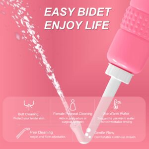 2PCS- 650ml Big Portable Bidet Peri Bottle for Postpartum Essentials, Feminine Care Perineal Wash Bottle| 22oz Travel Bidet with Water Seal Cap Waterproof Storage Bag