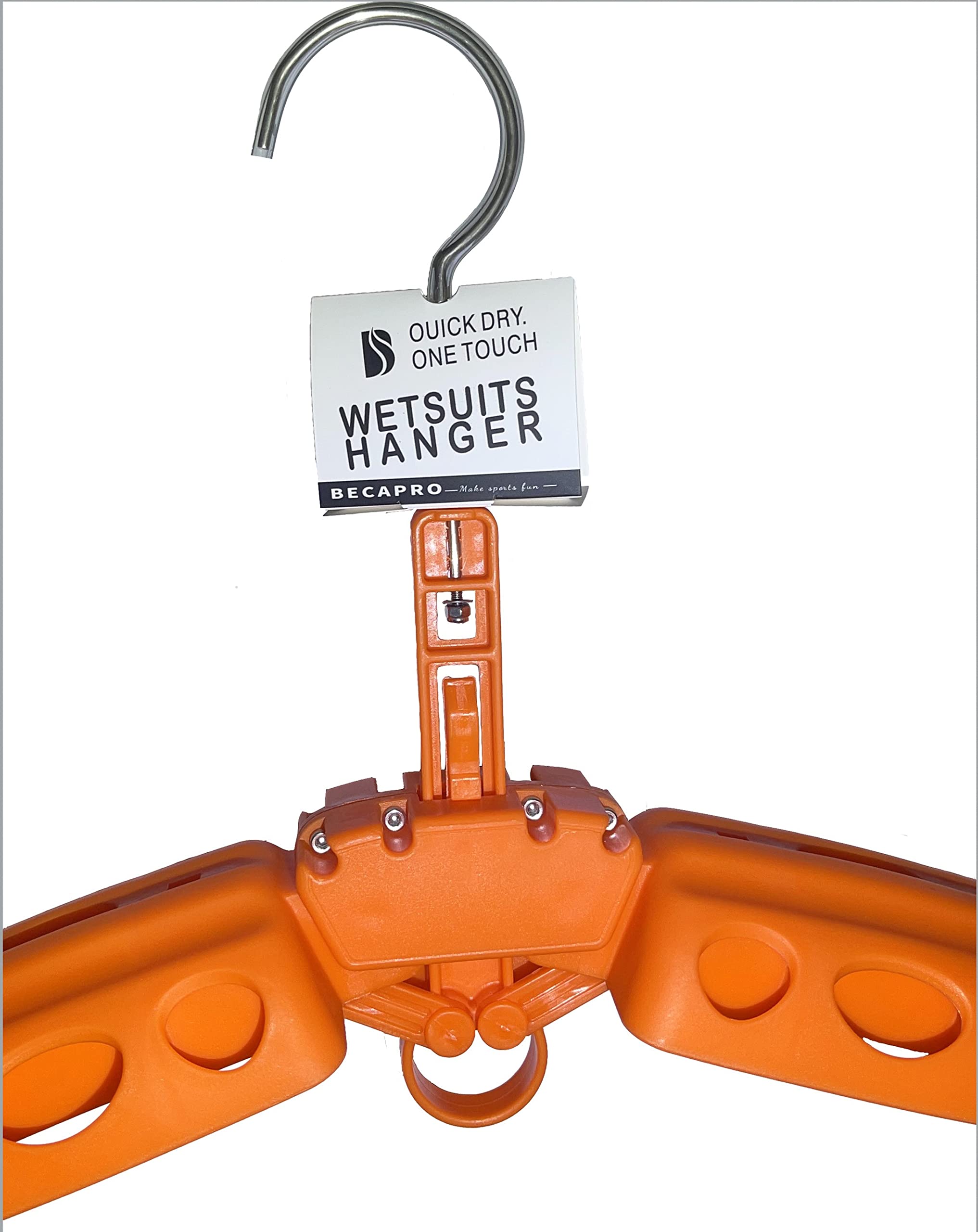 BECAPRO Wetsuit Hanger Foldable Surfing Suit Rack(Orange)