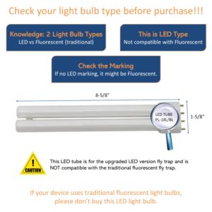 Awoco Replacement LED Tube PL-18L 5 W LED UV Light Bulb for Wall Mount Sticky Fly Trap Lamp FT-1C18-LED (PL-18L)