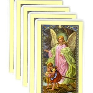 Prayer to Your Guardian Angel Laminated Holy Card Set of 5