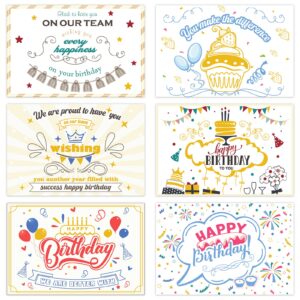 junkin 24 set employee birthday cards with envelopes, encouragement work team birthday card notecard appreciation cards for business office colleagues