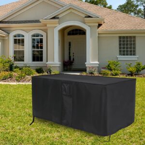 Fenghome Deck Box Cover, Outdoor Waterproof Cover for Keter XXL 230 Gallon Plastic Deck Storage Container Box, Patio Storage Box Covers Prep Table Cover, 58 x 33 x 34.5 Inch