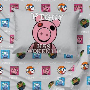 Jay Franco Piggy Join Us Twin Size Sheet Set - 3 Piece Set Super Soft and Cozy Kid’s Bedding - Fade Resistant Microfiber Sheets (Official Piggy Product)