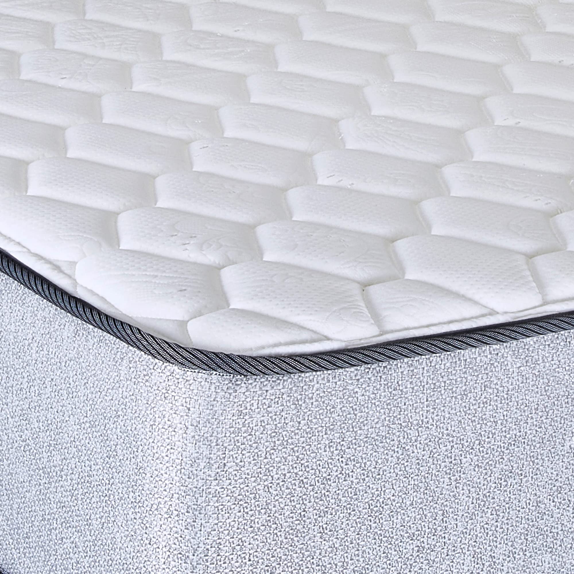 Treaton, Foam Mattress 5-Inch Medium Firm Tight top High Density Foam Mattress, Full XL, Gray