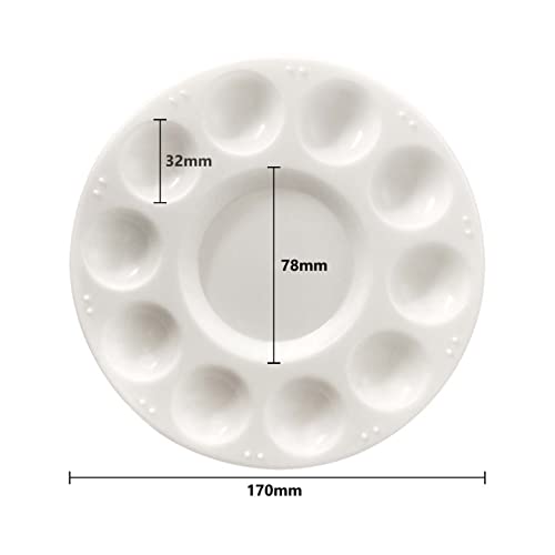 15 Pack Paint Tray Palettes for Kids, Plastic White Palettes for Students, Paint Holder, Paint Supplies