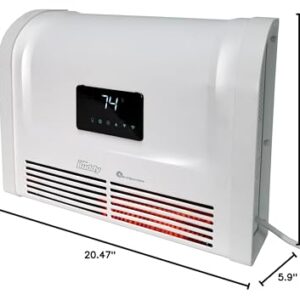 Mr. Heater 1500W Wall Mount Smart Home Electric Heater, White, Medium