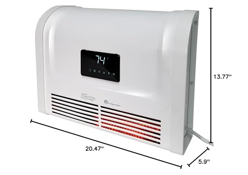 Mr. Heater 1500W Wall Mount Smart Home Electric Heater, White, Medium