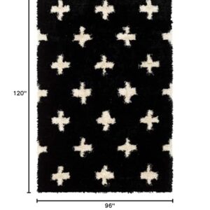 Mark&Day Area Rugs, 8x10 Kapeleind Modern Black Area Rug, Black White Beige Carpet for Living Room, Bedroom or Kitchen (8' x 10')