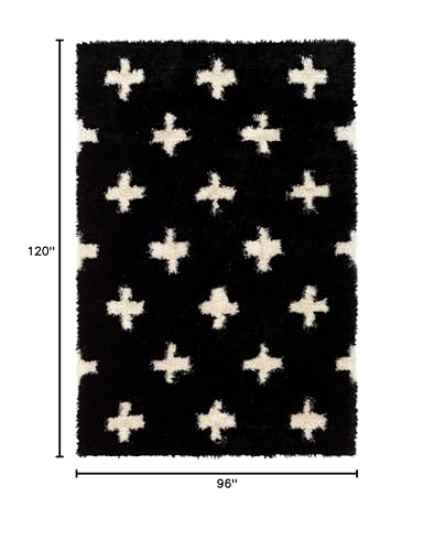 Mark&Day Area Rugs, 8x10 Kapeleind Modern Black Area Rug, Black White Beige Carpet for Living Room, Bedroom or Kitchen (8' x 10')