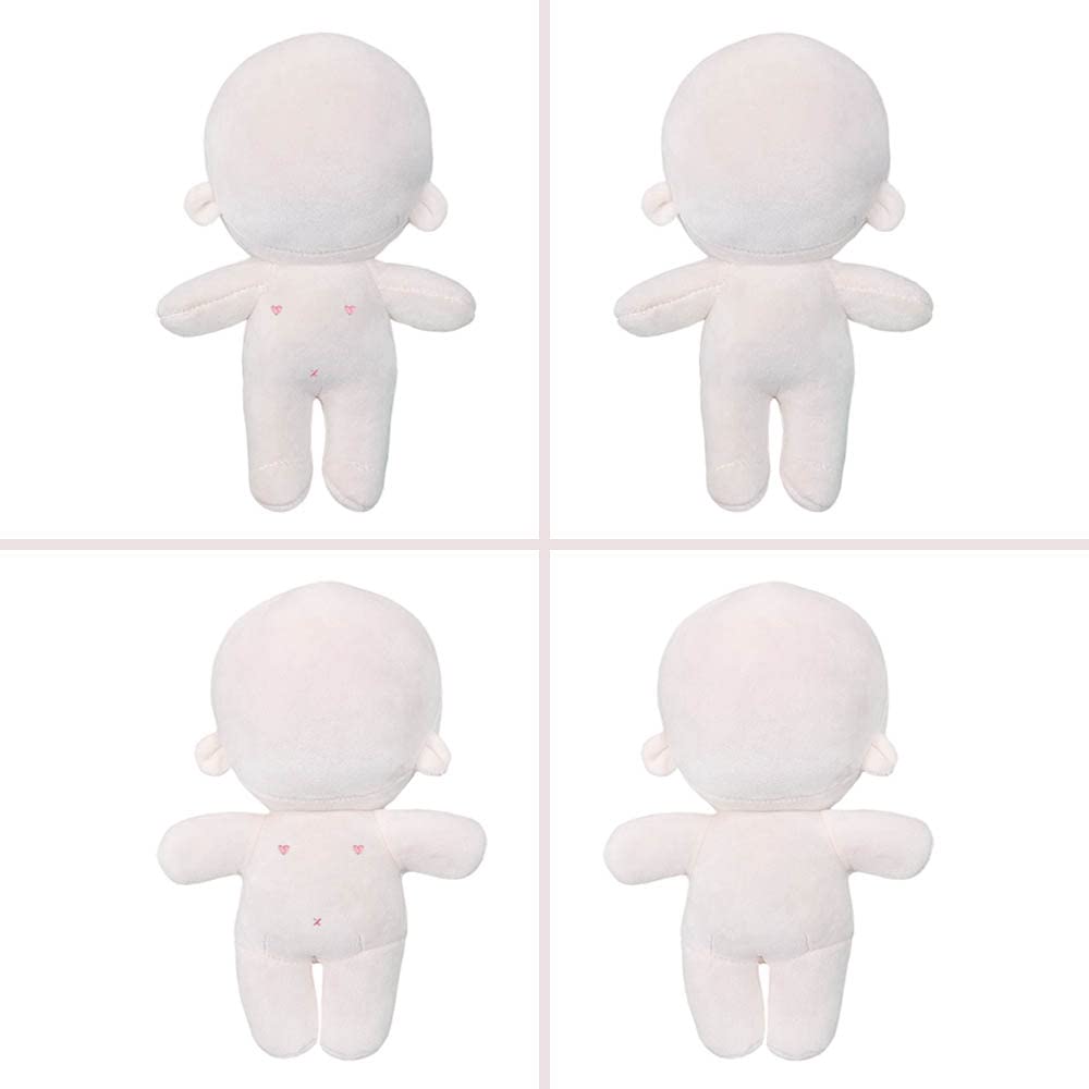 niannyyhouse 7.8in（20CM） Plush Doll with Embroidery Humanoid Stuffed Toys Dress Up Normal Body Glossy Wearable Clothing (20CM, A-1)