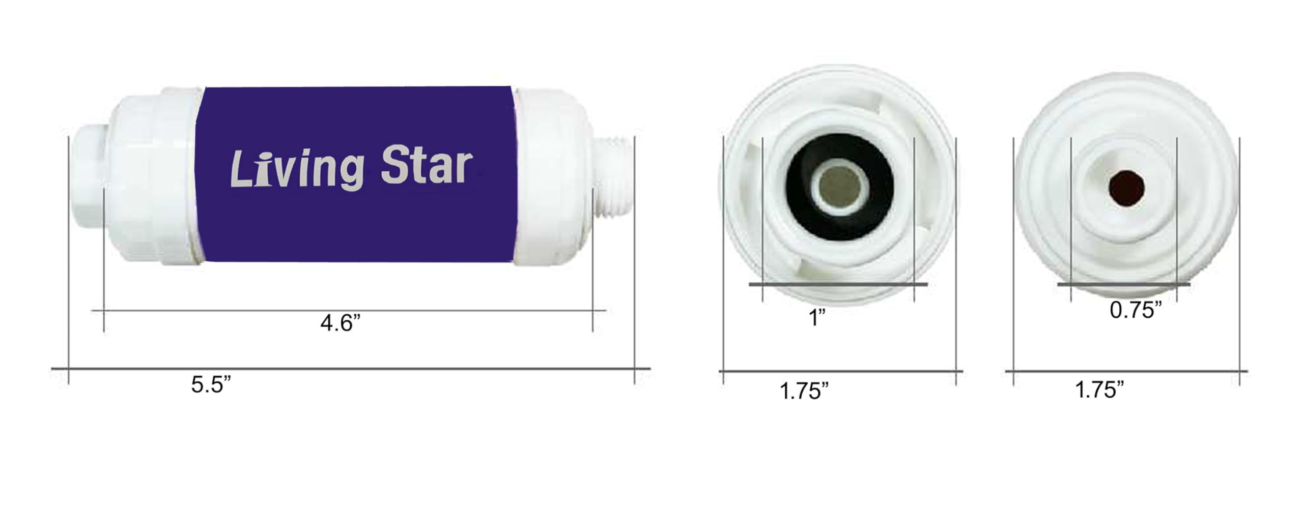 LivingStar Toilet Bidet Seat Water Filter (4 cartridges)