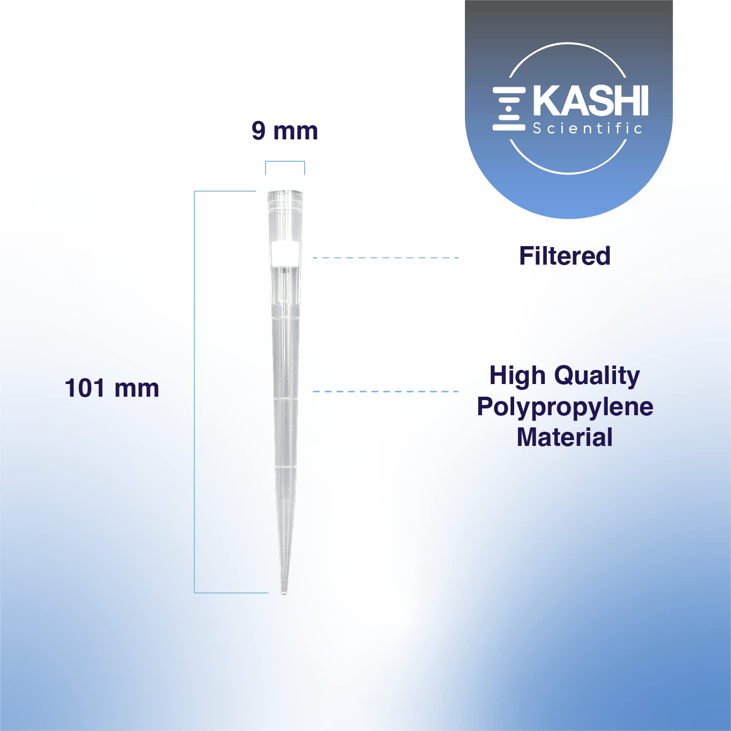 Kashi Scientific 1000 uL Universal Filtering Racked Laboratory Pipette Tips, Sterile Dnase/Rnase Free, Pyrogen Safe [1000ul, Filtered, 960 Tips]