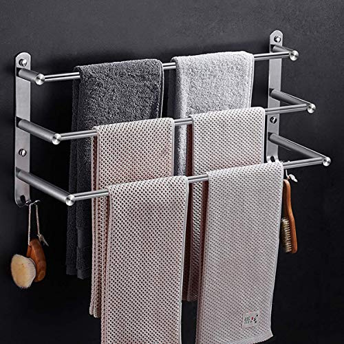 LUOFDCLDDD Towel Shelf Towel Rack Sustowel Storage Holder Smooth Rounded Corner Wall Mounted Bath Towel Rail Bar for Bathroom Kitchen/50Cm