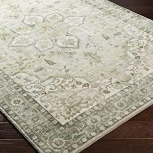 Mark&Day Area Rugs, 8x10 Heiereind Traditional Cream Area Rug, Cream Green Grey Carpet for Living Room, Bedroom or Kitchen (7'6" x 9'6")