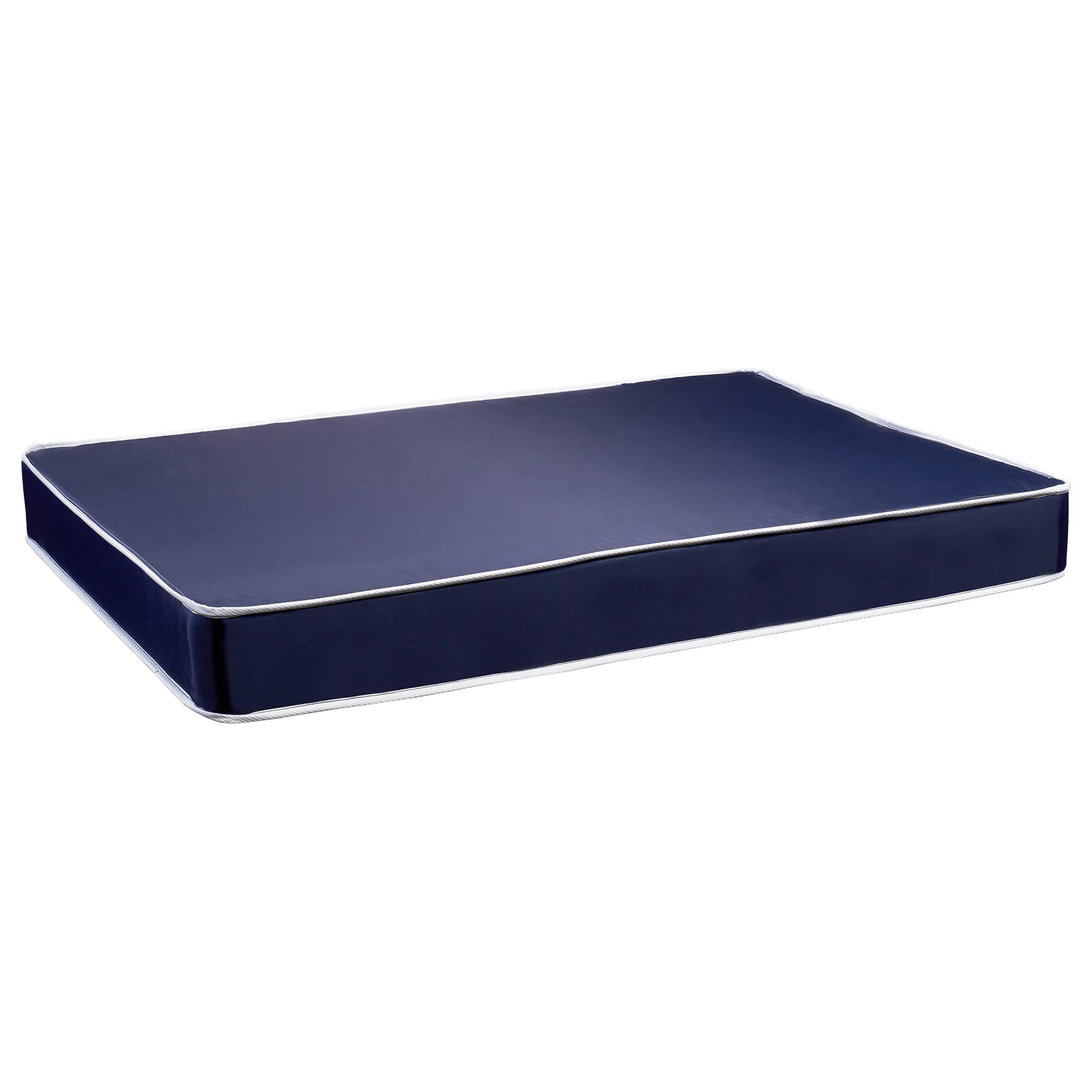 Treaton, 9-Inch Medium Tight Top Nylon Vinyl Hybrid Mattress, Full, Blue.