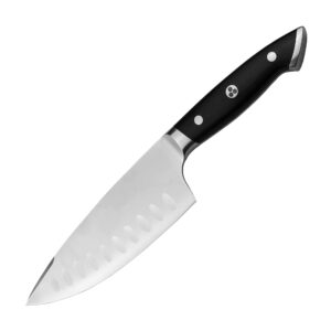 Ergo Chef 6-In Chef’s Knife Pro Series 2.0 Forged High Carbon 7Cr17Mov Stainless Steel – Ergonomic Black Pakkawood Handle