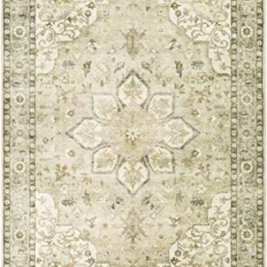 Mark&Day Area Rugs, 8x10 Heiereind Traditional Cream Area Rug, Cream Green Grey Carpet for Living Room, Bedroom or Kitchen (7'6" x 9'6")