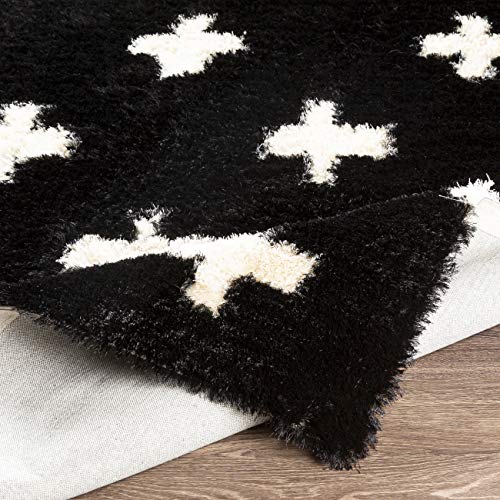 Mark&Day Area Rugs, 8x10 Kapeleind Modern Black Area Rug, Black White Beige Carpet for Living Room, Bedroom or Kitchen (8' x 10')