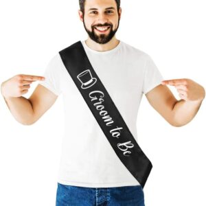 Bride to Be & Groom to Be Sash Set - Bachelorette Party Supplies Engagement Party Favors | Bridal Shower Sashes Bachelor Decorations Just Married Gift Engaged Decor Accessories Wedding Gifts