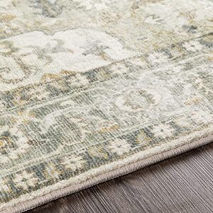 Mark&Day Area Rugs, 8x10 Heiereind Traditional Cream Area Rug, Cream Green Grey Carpet for Living Room, Bedroom or Kitchen (7'6" x 9'6")