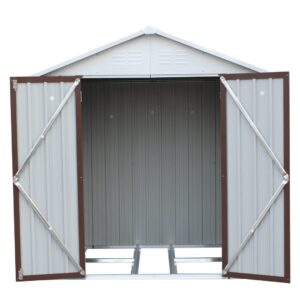 Outdoor Storage Shed 6x4 FT Outdoor Shed,Metal Shed Garden Shed with Lockable Door,Tool Shed for Patio Lawn Backyard,Perfect to Store Garden Tools,Bike Accessories,Lawn Mower,Trash Can etc.