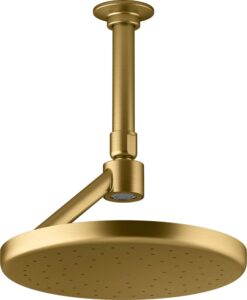 kohler 26301-2mb statement™ iconic open rain 2.5 gpm rainhead, vibrant brushed moderne brass