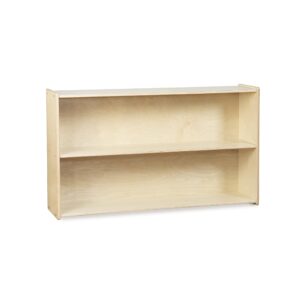 Daycare Shelves for Kids, Bookcase with 2 Shelves for Storage, Wood Furniture for Toddlers, Children, Montessori, Classroom, 47-inch Width