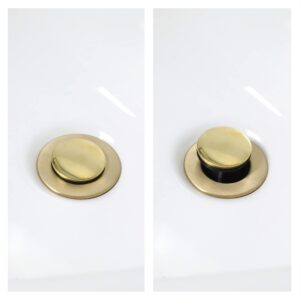 Bathroom Sink Pop-up Stopper Replacement for Lavatory Pop-up Drain Assembly, Polished Brass, 11044