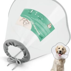 Supet Dog Cone Collar for Large Dogs, E Collar Cone for Dogs After Surgery, Adjustable Dog Head Cone to Stop Licking, Comfortable Pet Recovery Collar, Elizabethan Collar, Dog Surgery Cone (XL)