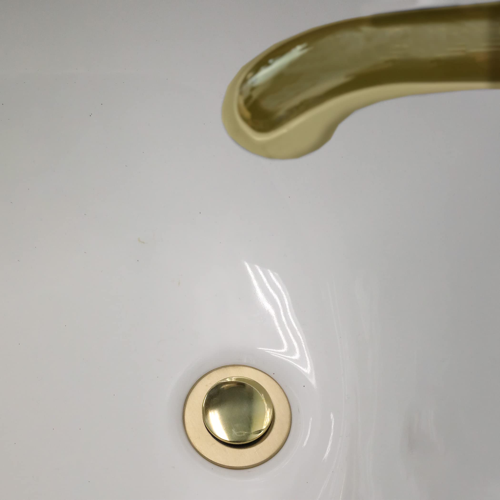 Bathroom Sink Pop-up Stopper Replacement for Lavatory Pop-up Drain Assembly, Polished Brass, 11044