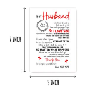 KrysDesigns To My Husband I Love You Card. Romantic Card For Husband. Wife To Husband Quote Card. Birthday Husband Card - Happy Birthday Husband Card 5 x 7 inches