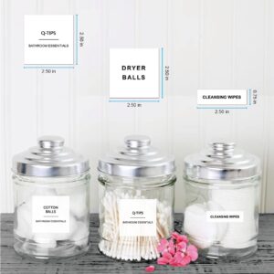 Onyehn 204pcs Waterproof Minimalist Style Bathroom Labels for Organizing Bathroom Storage Bins Containers and Jars to Stick for Glass or Plastic Spray Bottle and Metal