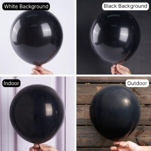 PartyWoo Black Balloons, 85 pcs Matte Black Balloons Different Sizes Pack of 18 Inch 12 Inch 10 Inch 5 Inch Black Balloons for Balloon Garland Balloon Arch as Birthday Party Decorations, Black-Y18