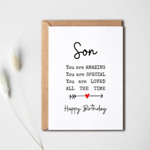 Son Birthday Card Poem Card For Son - You Are Amazing - Birthday Card For Son - Card For Son - Birthday Card Son