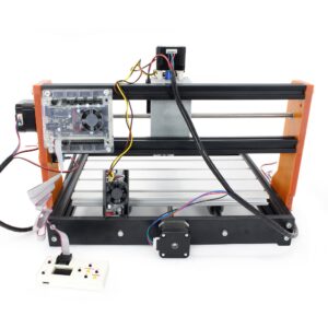 CNCTOPBAOS 2 in 1 CNC 3018-PRO Engraver Machine with 10W Module,Limit Switches,Emergency Stop,GRBL Offline Controller,DIY Mini CNC Router Kit Desktop Milling Engraving Cutting Wood,Acrylic,PVC,PCB