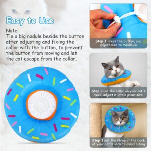 HUMLANJ Cat Cone Collar Soft, Adjustable Cat/Dog Recovery Collar, Cute Donut Kitten Cone to Stop Licking, Surgery Recovery Elizabethan Collars for Kitten Cats Puppy