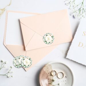 Mobiusea Creation Save The Date Stickers for Envelopes | 1.4 inch | Gold Foil | 108pcs Waterproof Invitation Stickers for Wedding, Bridal Shower, Birthday, Baby Shower, Envelope Seal Stickers