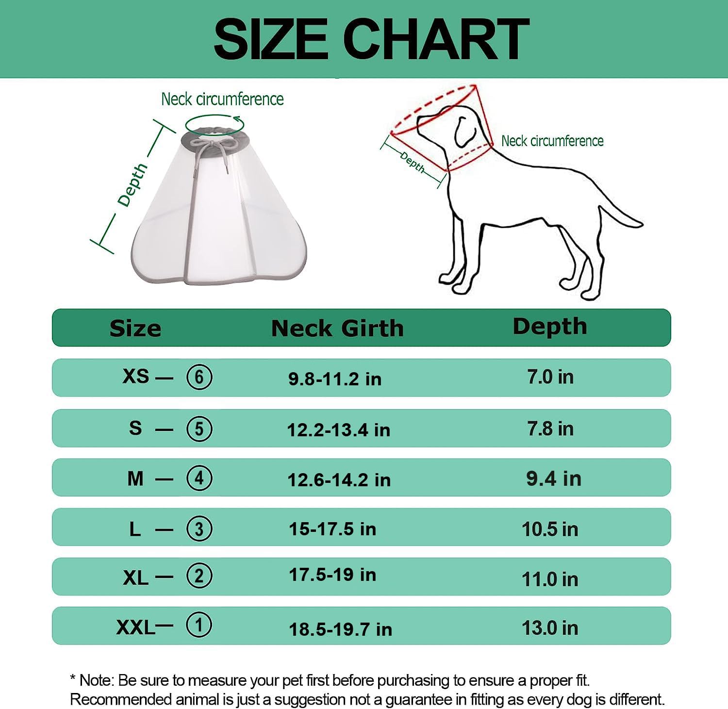 Supet Dog Cone Collar for Large Dogs, E Collar Cone for Dogs After Surgery, Adjustable Dog Head Cone to Stop Licking, Comfortable Pet Recovery Collar, Elizabethan Collar, Dog Surgery Cone (XL)