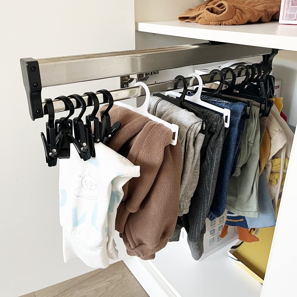 Closet Clothes Hanger Rail,Pull-Out Closet Rod 30-60cm,Wardrobe Clothing Rail,Closet Organizer Rack for Pants and Coat (800mm/31.5inch)