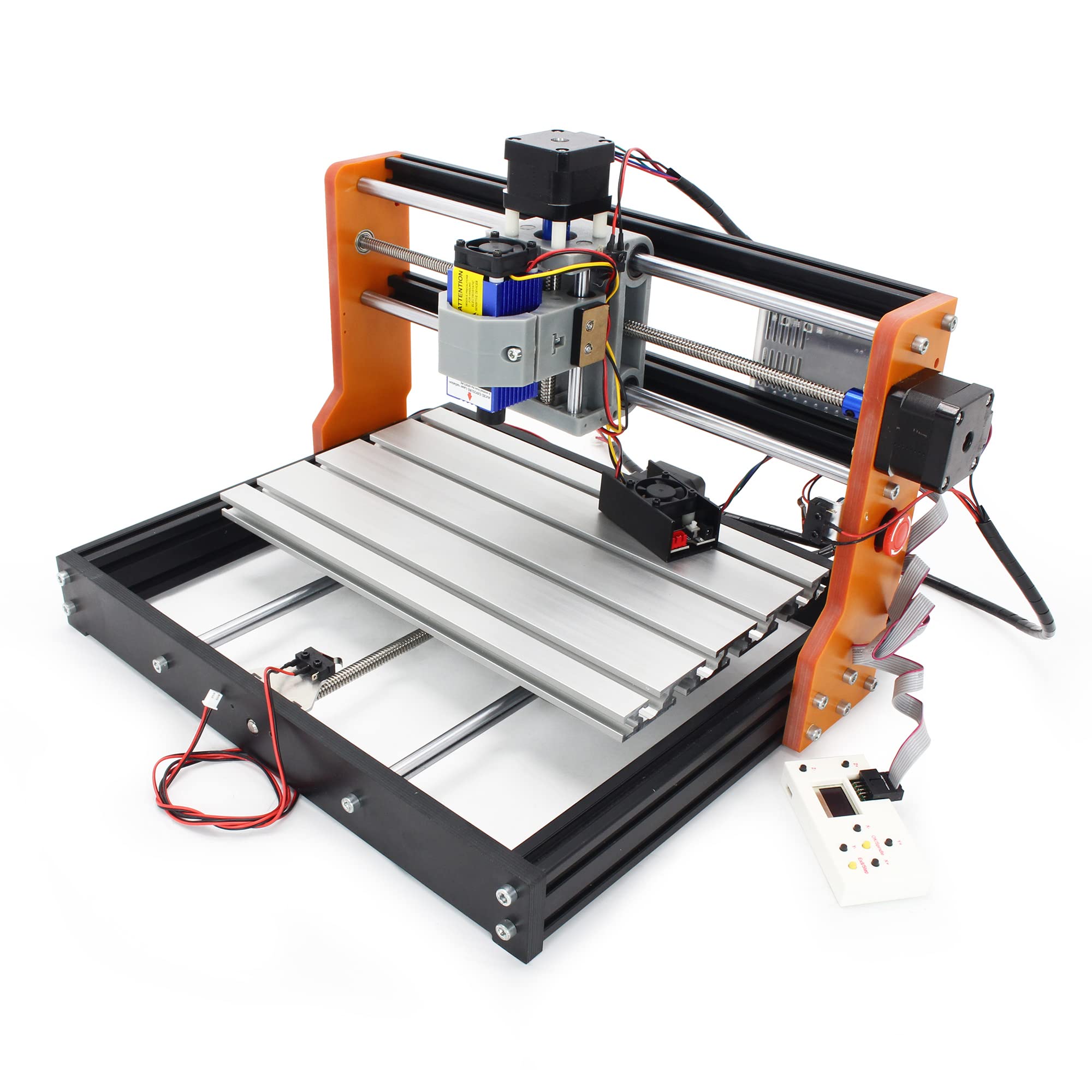 CNCTOPBAOS 2 in 1 CNC 3018-PRO Engraver Machine with 10W Module,Limit Switches,Emergency Stop,GRBL Offline Controller,DIY Mini CNC Router Kit Desktop Milling Engraving Cutting Wood,Acrylic,PVC,PCB