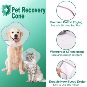 Supet Dog Cone Collar for Large Dogs, E Collar Cone for Dogs After Surgery, Adjustable Dog Head Cone to Stop Licking, Comfortable Pet Recovery Collar, Elizabethan Collar, Dog Surgery Cone (XL)